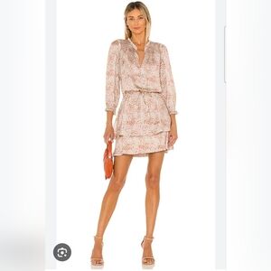 Paige Kaylene Dress Revolve satin animal print boho Coquette maximalist XL